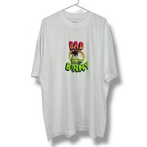 Bad Bunny World's Hottest Tour 2022 Stadium Concert T-Shirt White XL